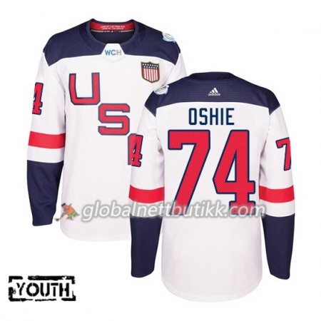 USA Hockeydrakt T.J. Oshie 74 World Cup i ishockey 2016 Hvit Premier - Barn
